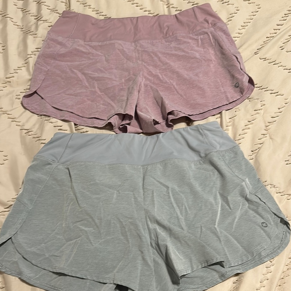 RBX Women's Athletic Shorts - Light Pink and Light Gray